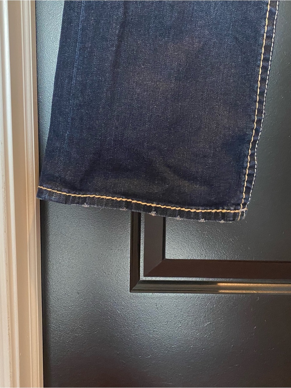 Rock Revival Arran Men’s Bootcut Jeans in Dark Blue with Contrast Stitching - Picture 8 of 12